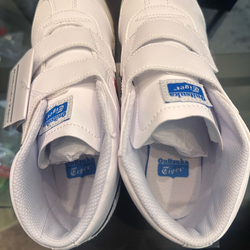 Onitsuka Tiger by Asics Kids' White, Blue, and Red Sneakers - Picture 2 of 6